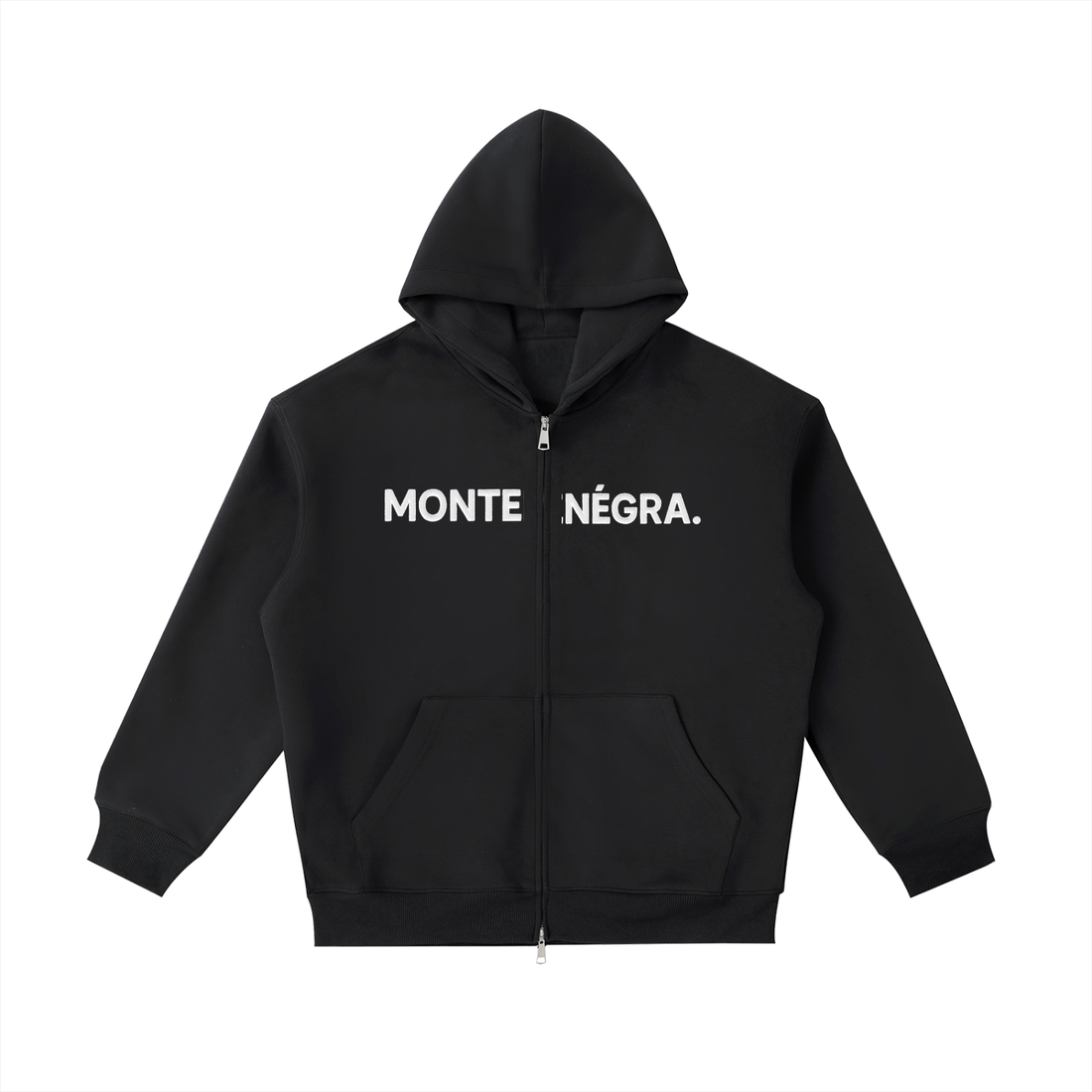 Montenégra Essential Heavyweight Pocket Hoodie - Premium Black and White