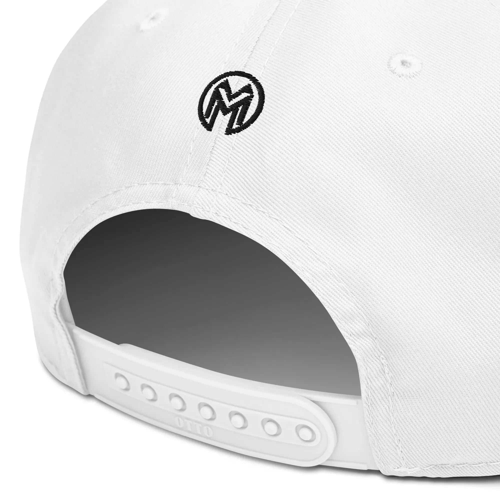 5 panel cap - Silky White and Black - Montenégra