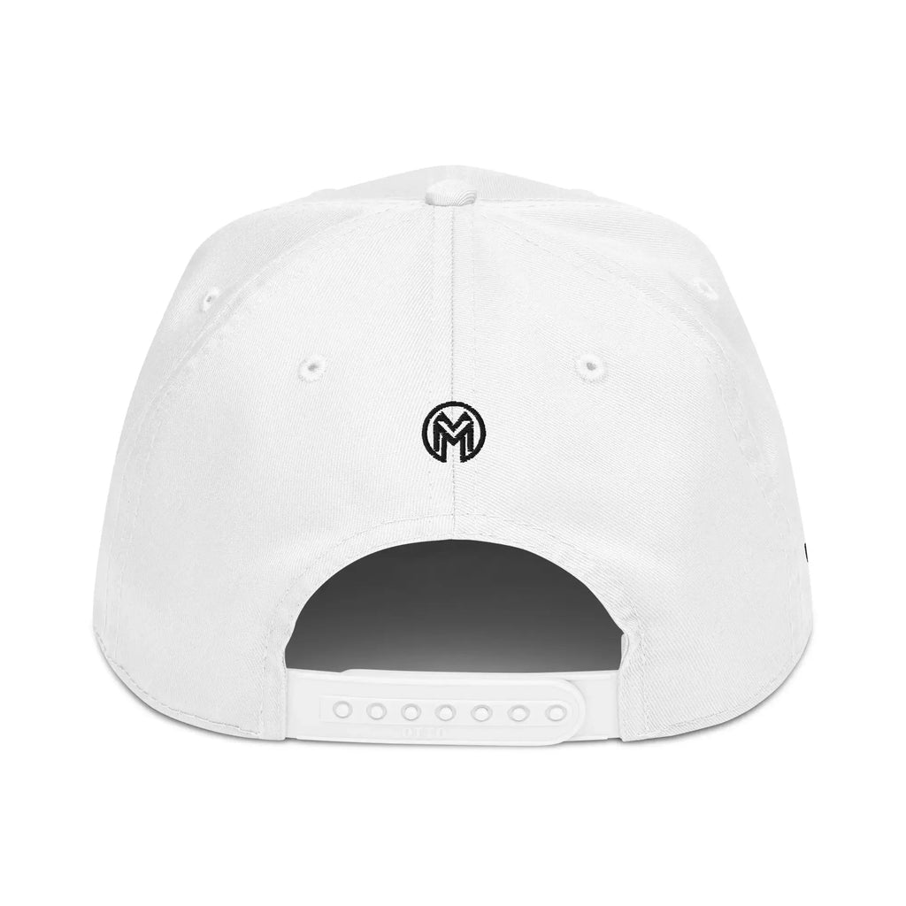 5 panel cap - Silky White and Black - Montenégra