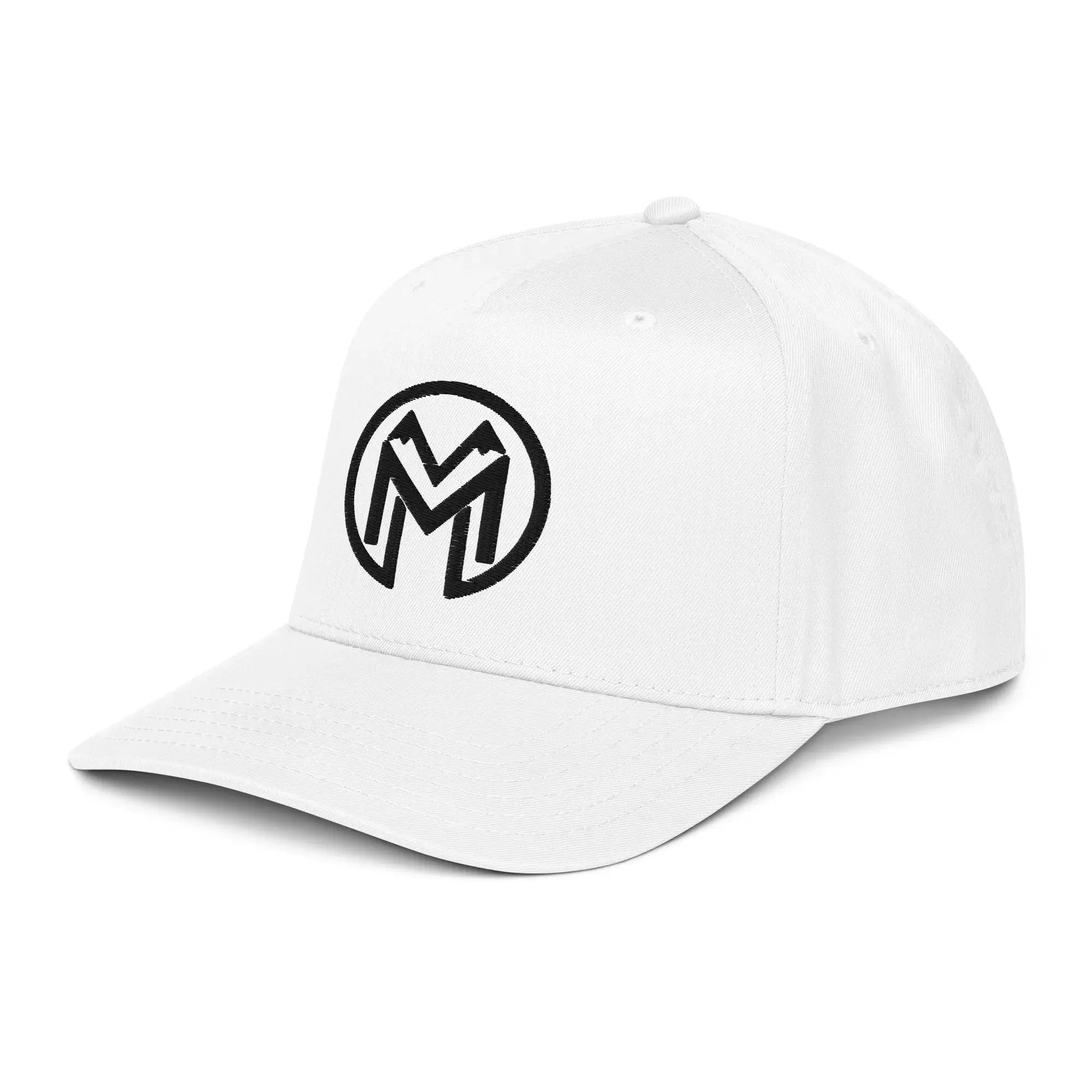 5 panel cap - Silky White and Black - Montenégra