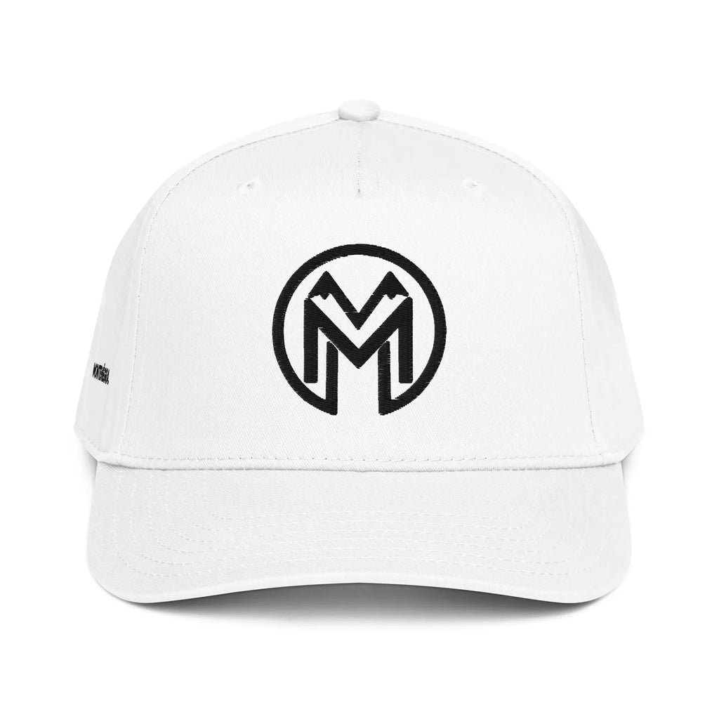 5 panel cap - Silky White and Black - Montenégra