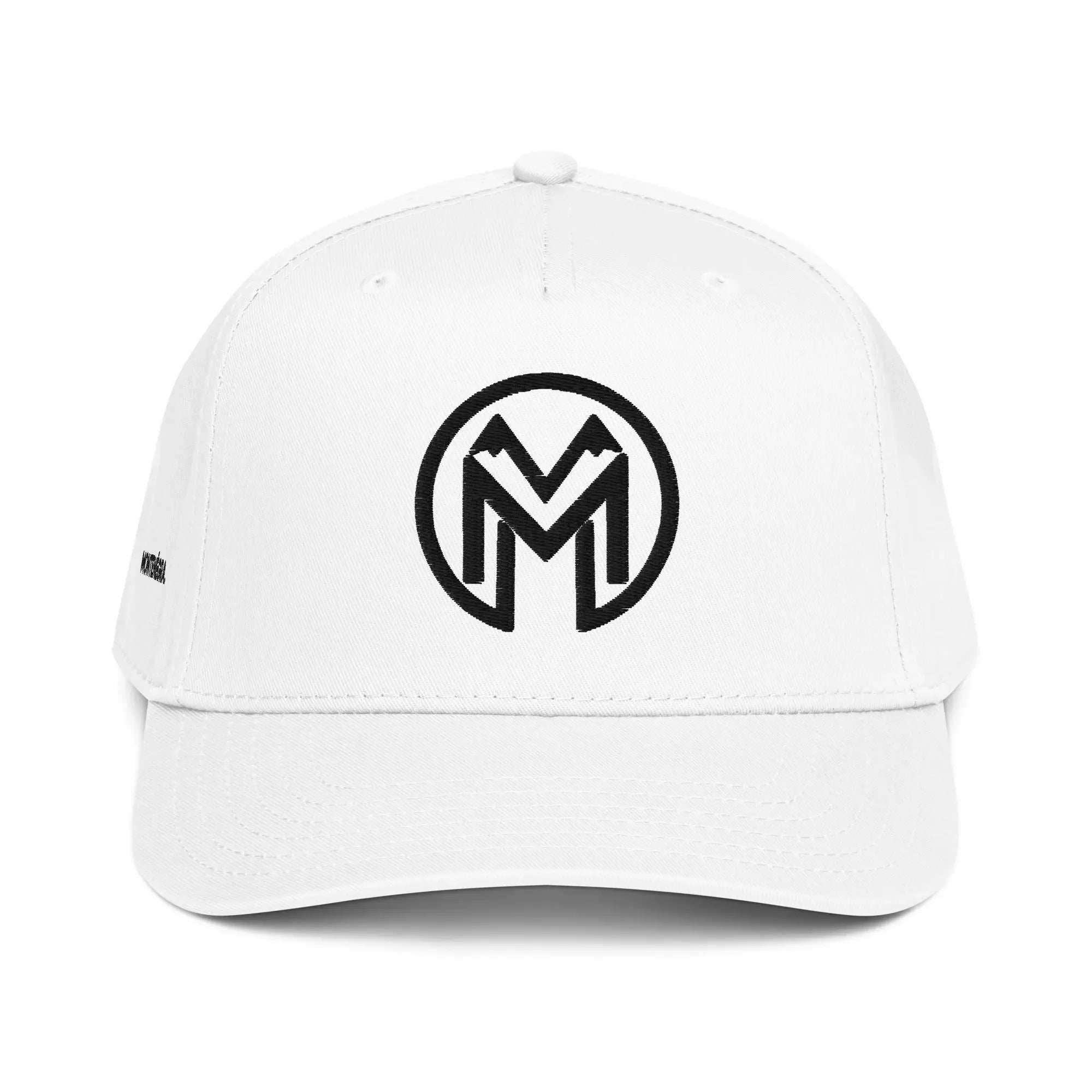 5 panel cap - Silky White and Black - Montenégra