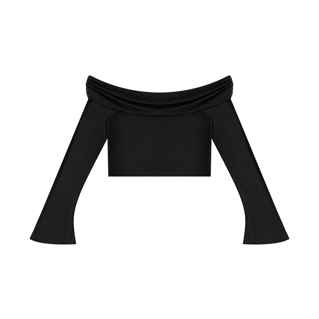 off,shoulder,bell,sleeve,top,women