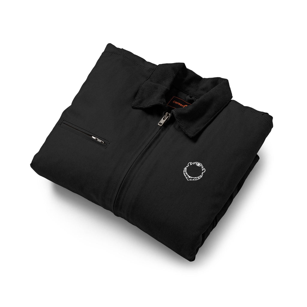 Montenégra Embroidered Work Jacket - Circle Star Logo Duck Cloth Jacket Printify