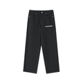 Montenégra Heavyweight Cotton Straight-Leg Pants - Premium Black and White - Montenégra