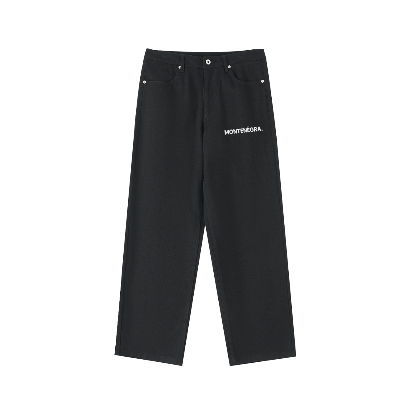 Montenégra Heavyweight Cotton Straight-Leg Pants - Premium Black and White - Montenégra