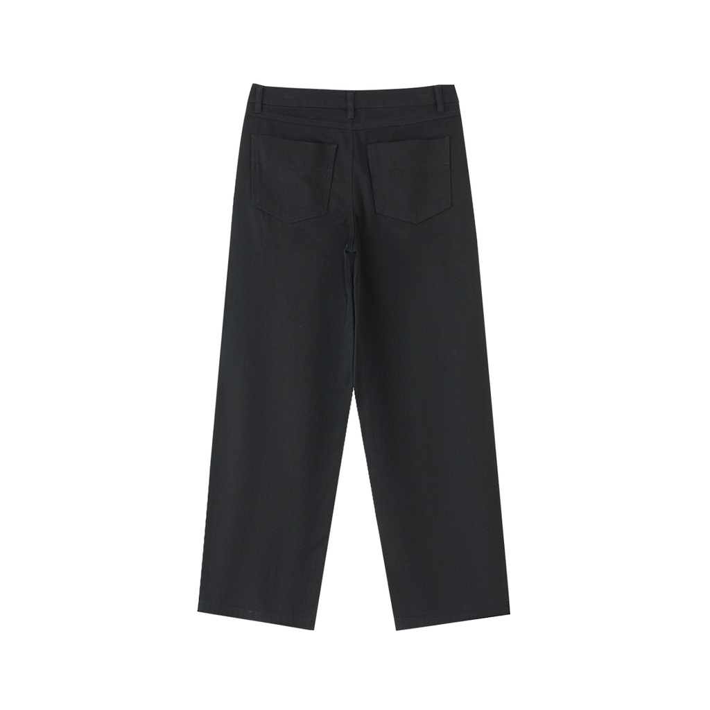 Montenégra Heavyweight Cotton Straight-Leg Pants - Premium Black and White - Montenégra