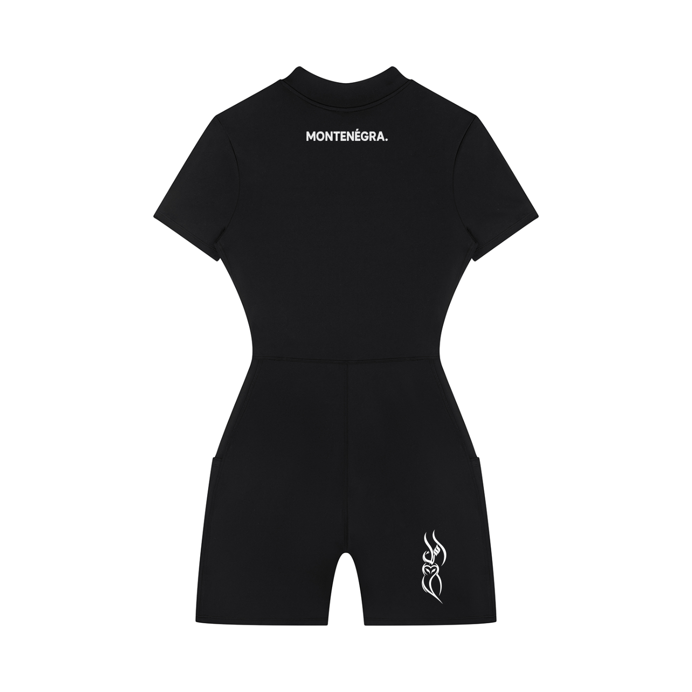 bodysuit,Romper,quarter,zip,short,sleeve