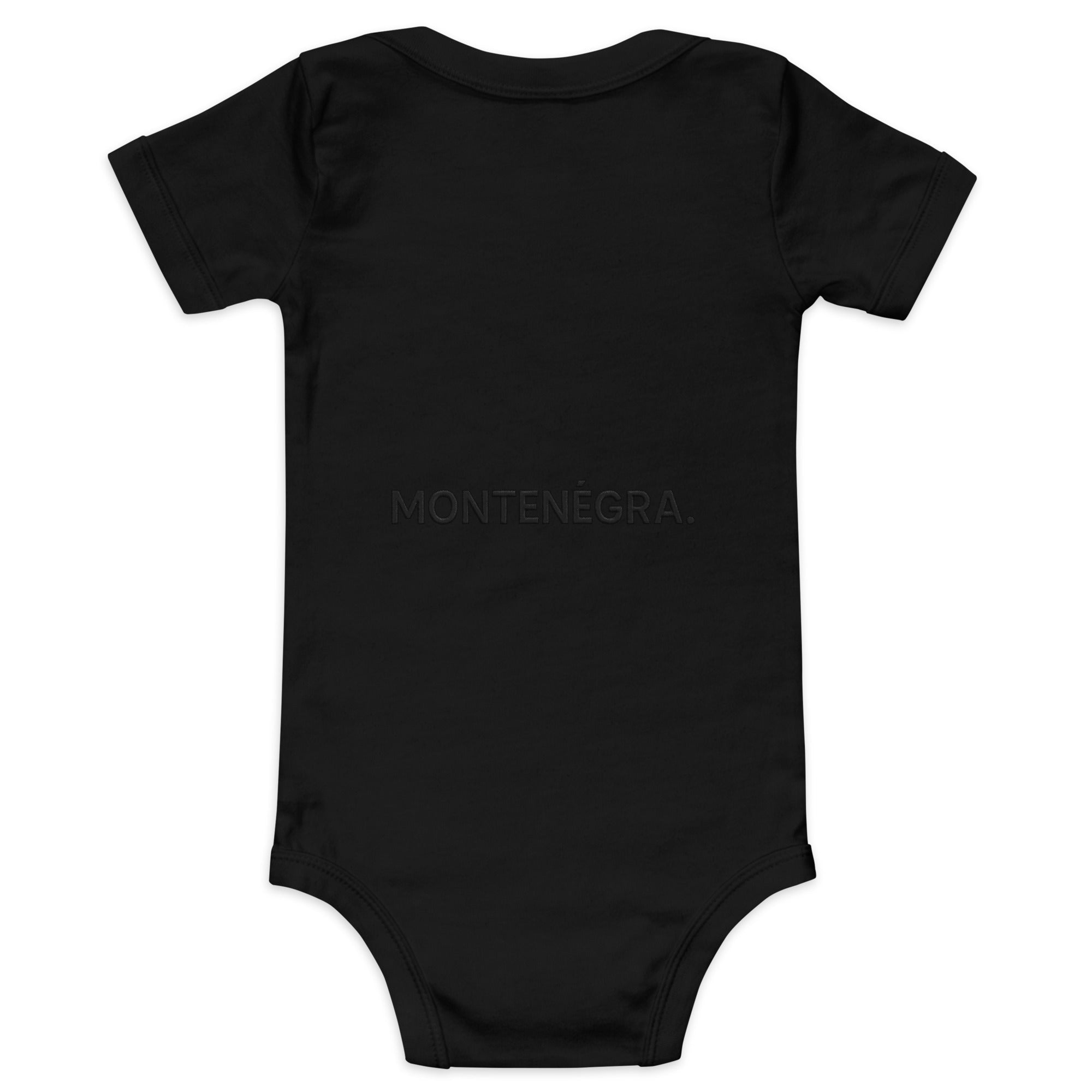 Montenégra Baby short sleeve one piece - Premium Black and White - Montenégra