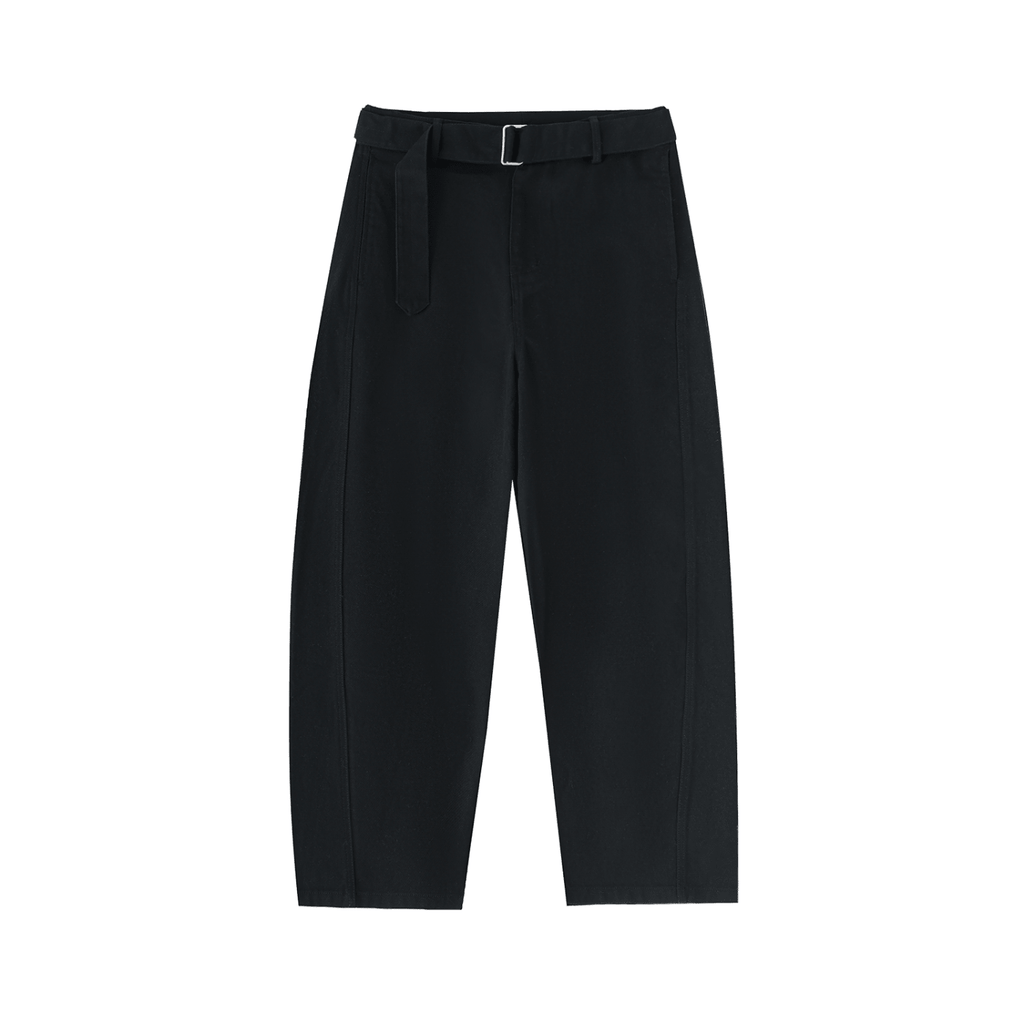 Montenégra Belted Barrel - leg Chino Pants - Premium Black - Montenégra