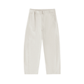 Montenégra Belted Barrel - leg Chino Pants - Silky White and Black - Montenégra