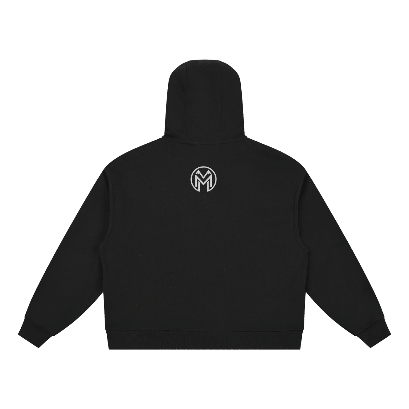 Montenégra Boxy Button Placket Hoodie - Premium Black and White - Montenégra