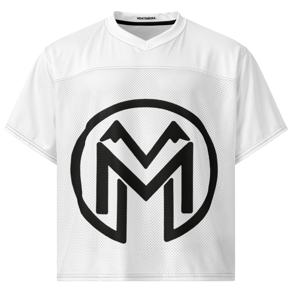 Montenegra Boxy football jersey - Silky White and Black - Montenégra