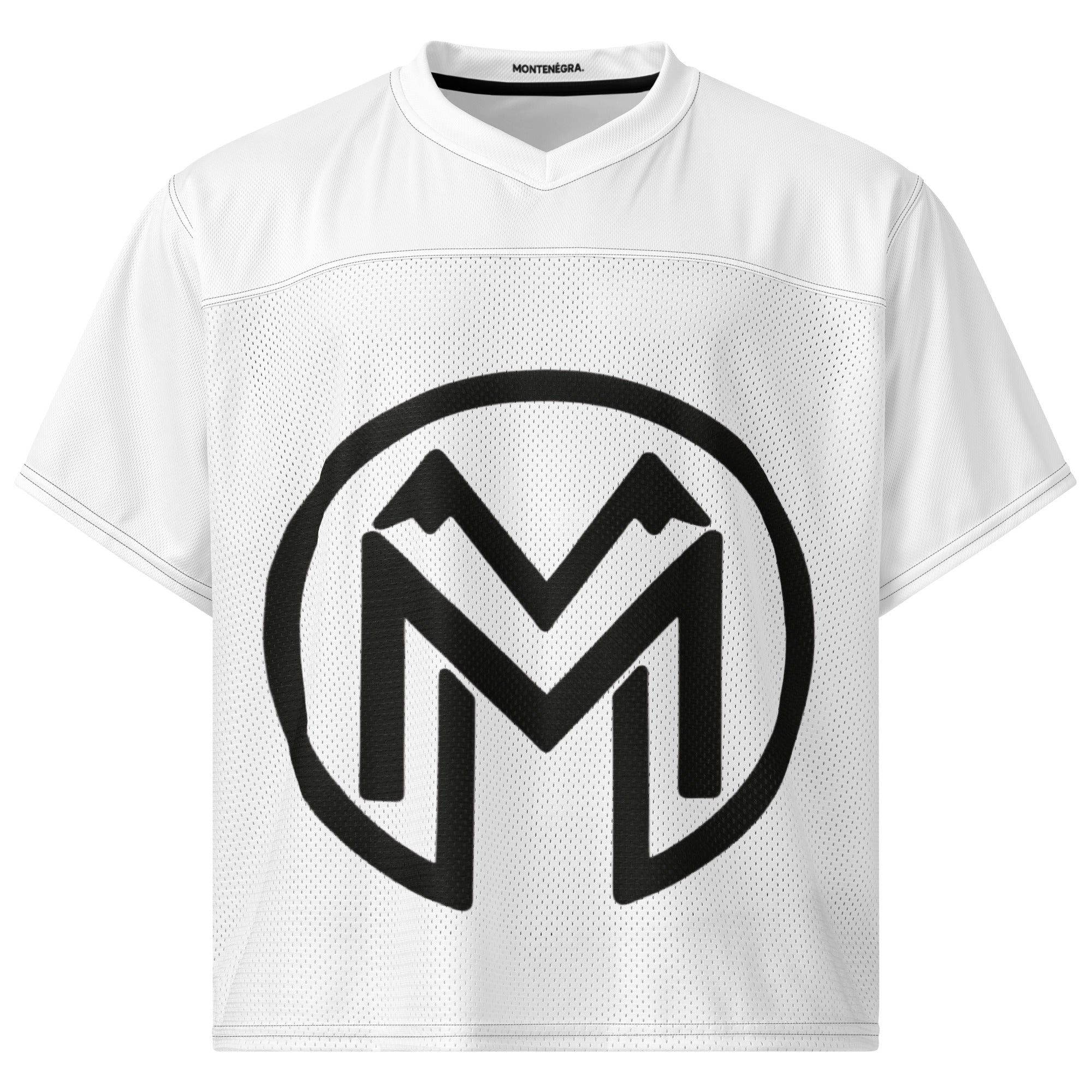 Montenegra Boxy football jersey - Silky White and Black - Montenégra
