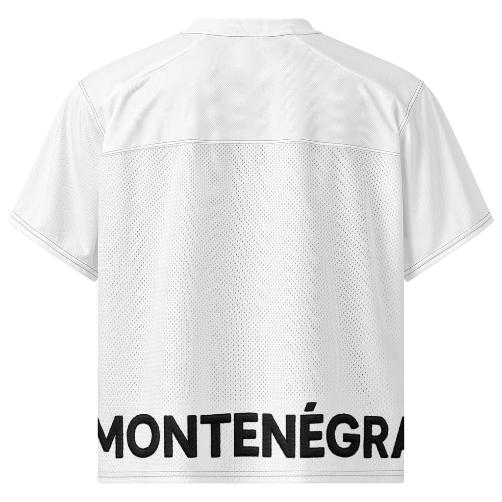 Montenegra Boxy football jersey - Silky White and Black - Montenégra