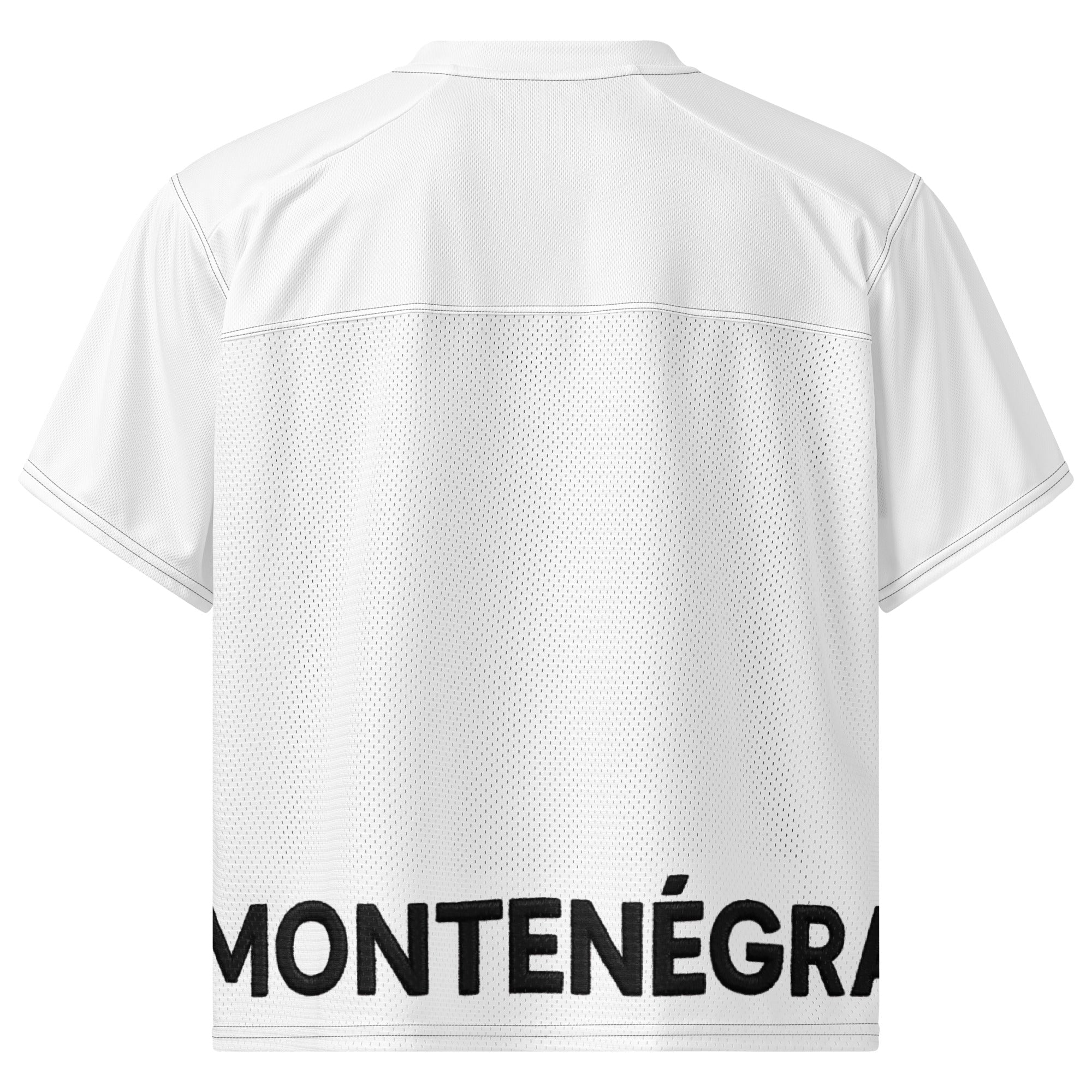 Montenegra Boxy football jersey - Silky White and Black - Montenégra