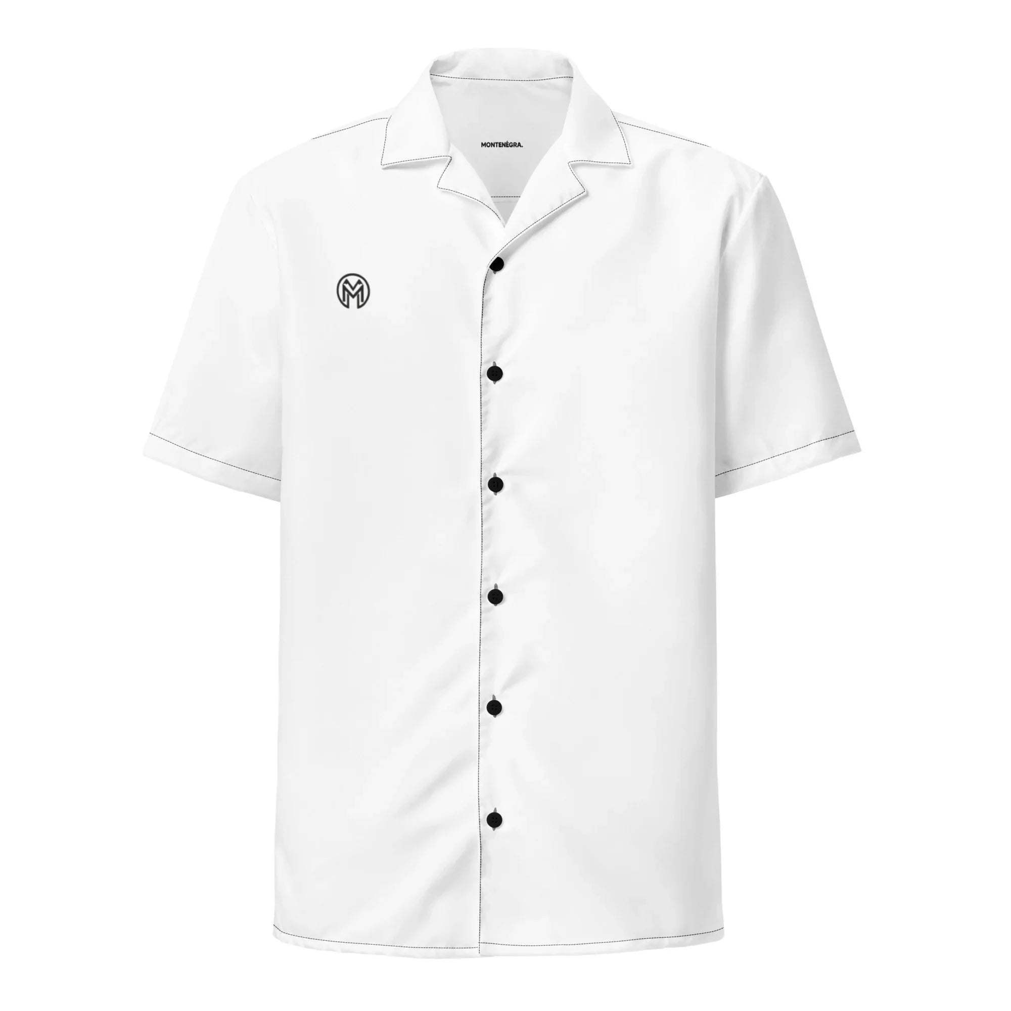 Montenégra button shirt - Silky White and Black - Montenégra