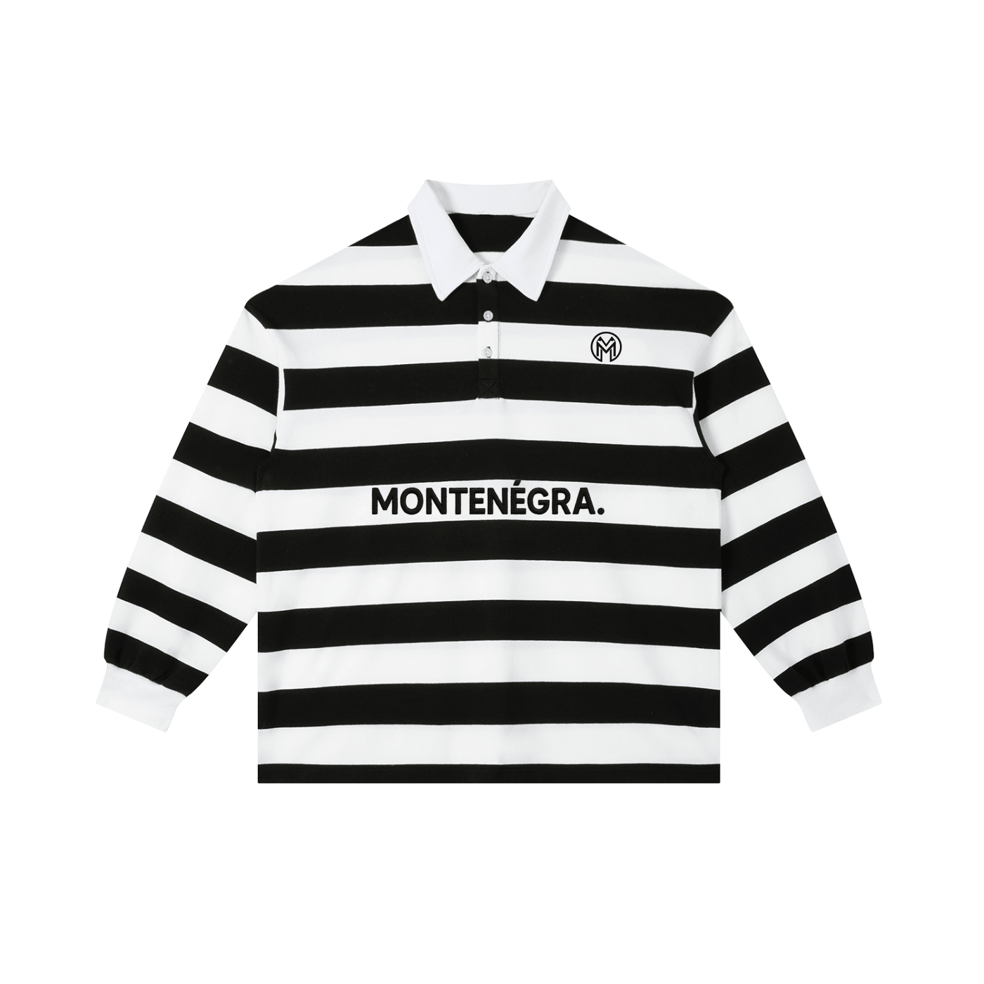 Montenegra Color Block Stripe Polo Shirt