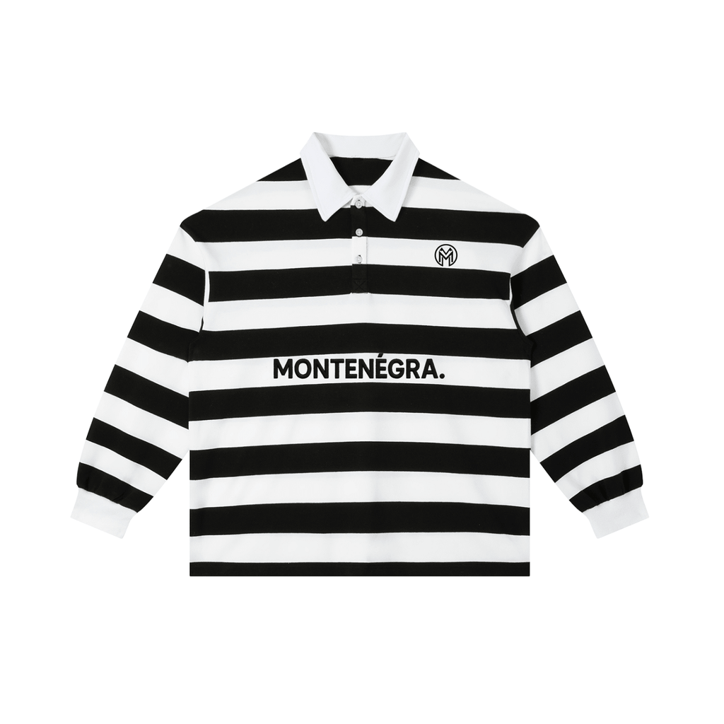 Montenegra Color Block Stripe Polo Shirt - Montenégra