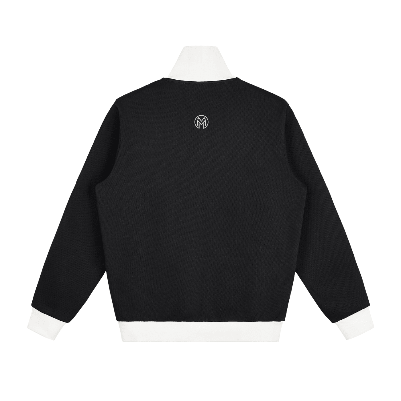 Montenégra Contrast Side Stripe Fleece Track Jacket - Premium Black and White - Montenégra