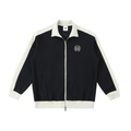 Montenegra Contrast Trim Stand Collar Jacket - Premium Black and White - Montenégra