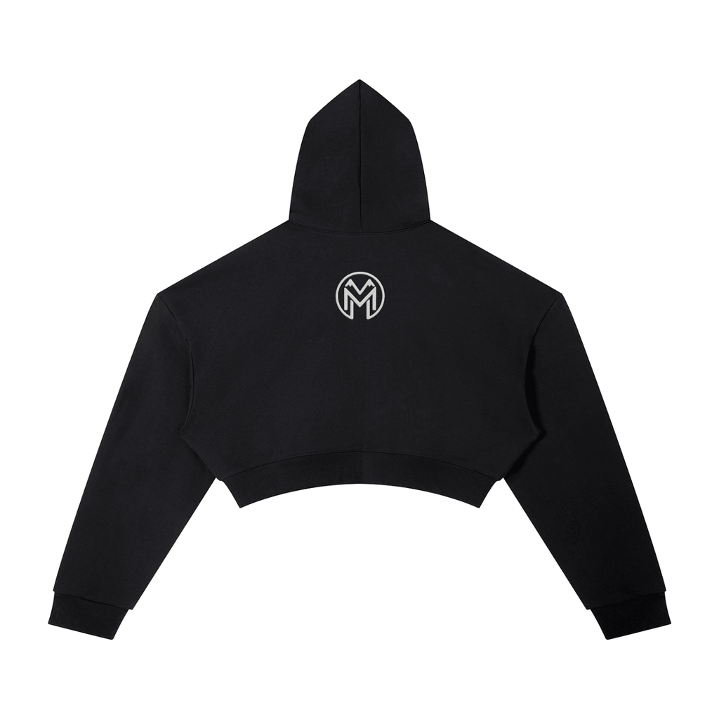 Montenégra Essential Cropped Hoodie - Premium Black and White - Montenégra