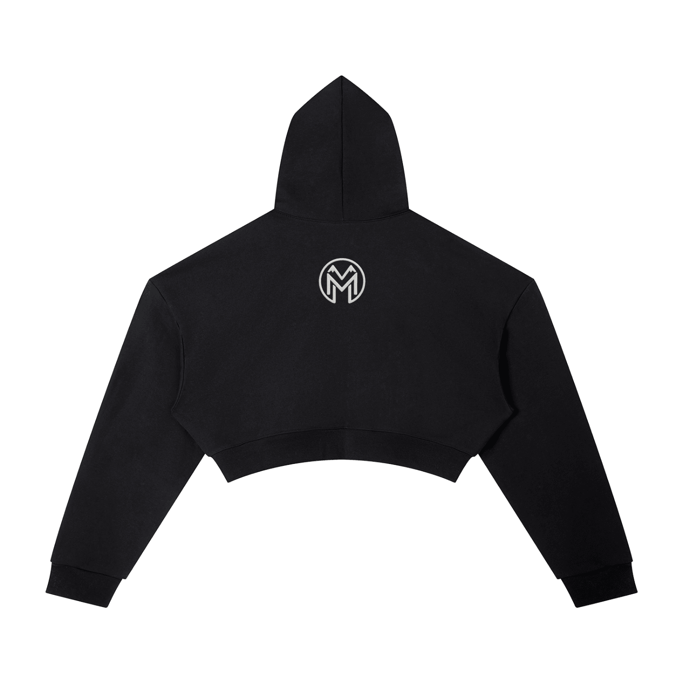 Montenégra Essential Cropped Hoodie - Premium Black and White - Montenégra