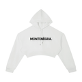 Montenégra Essential Cropped Hoodie - Silky White and Black - Montenégra