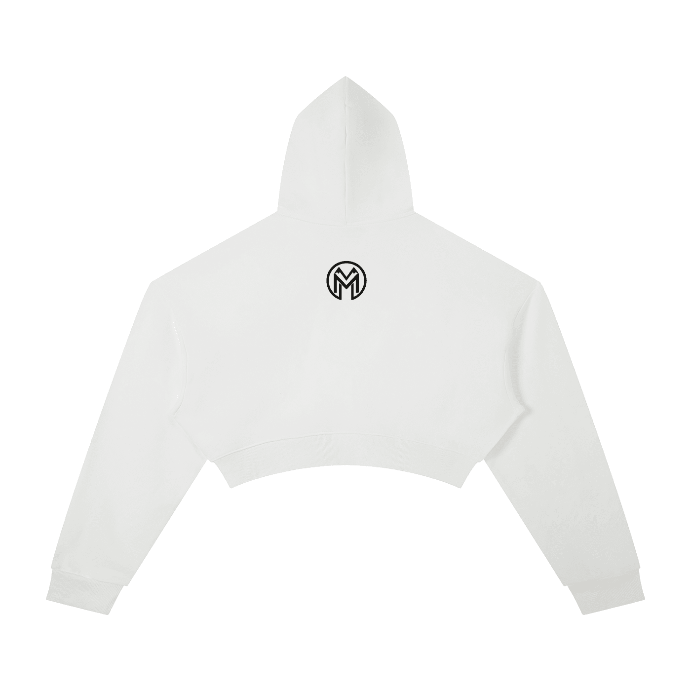 Montenégra Essential Cropped Hoodie - Silky White and Black - Montenégra