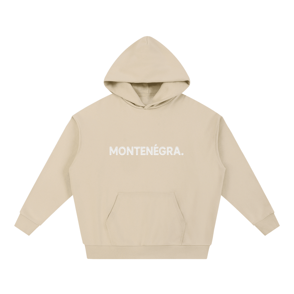 Montenégra Essential Heavyweight Hoodie - Premium Beige and White - Montenégra