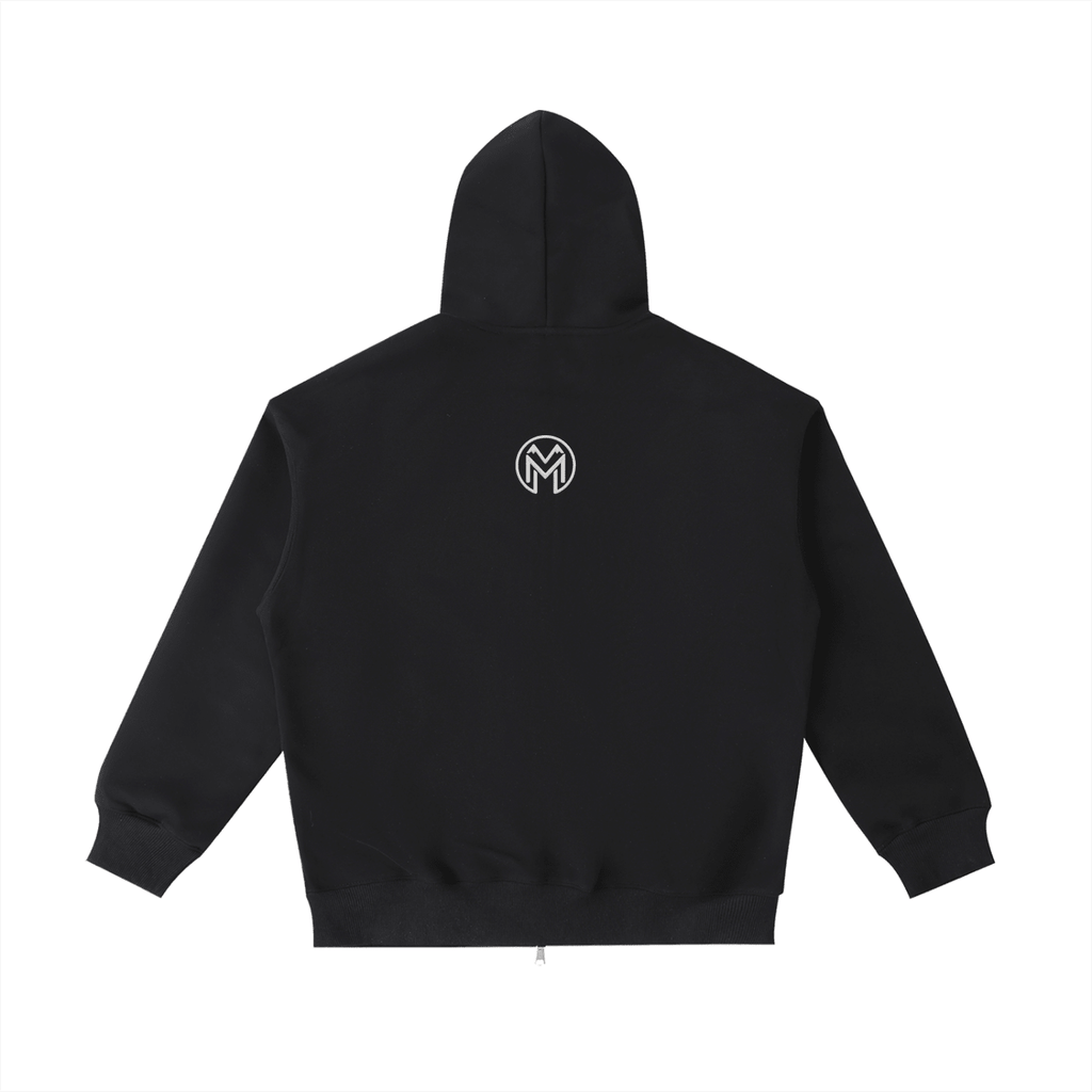 Montenégra Essential Heavyweight Pocket Hoodie - Premium Black and White - Montenégra