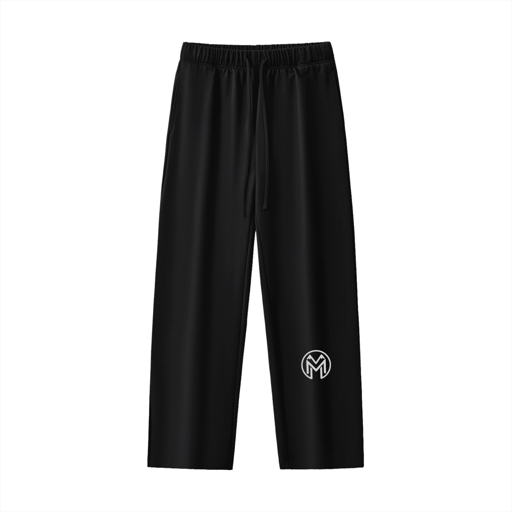 Montenégra Essential Heavyweight Straight - Leg Sweatpants - Premium Black and White - Montenégra
