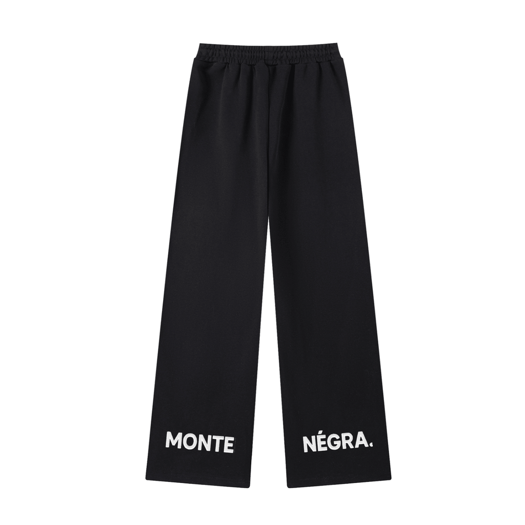 Montenégra Essential Straight - Leg Sweatpants - Premium Black and White - Montenégra