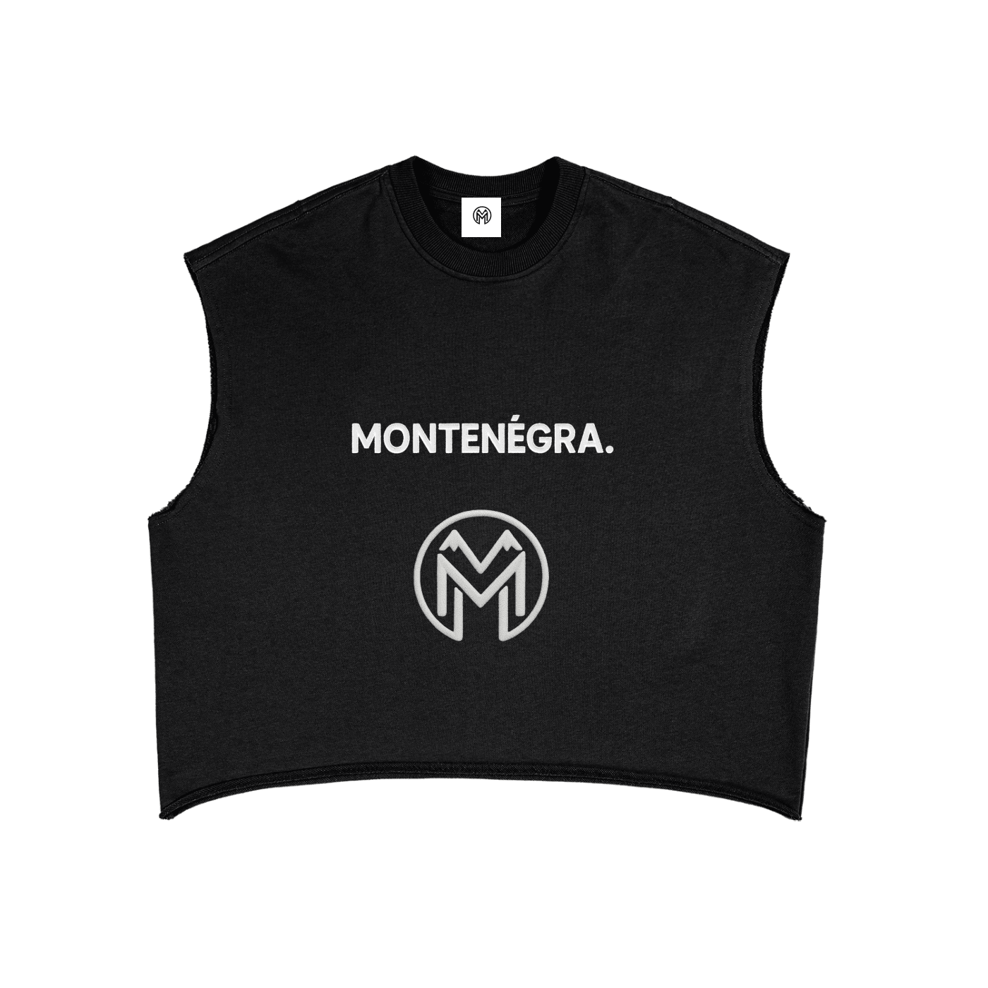 Montenégra French Terry Boxy Tank Top - Premium Black and White - Montenégra