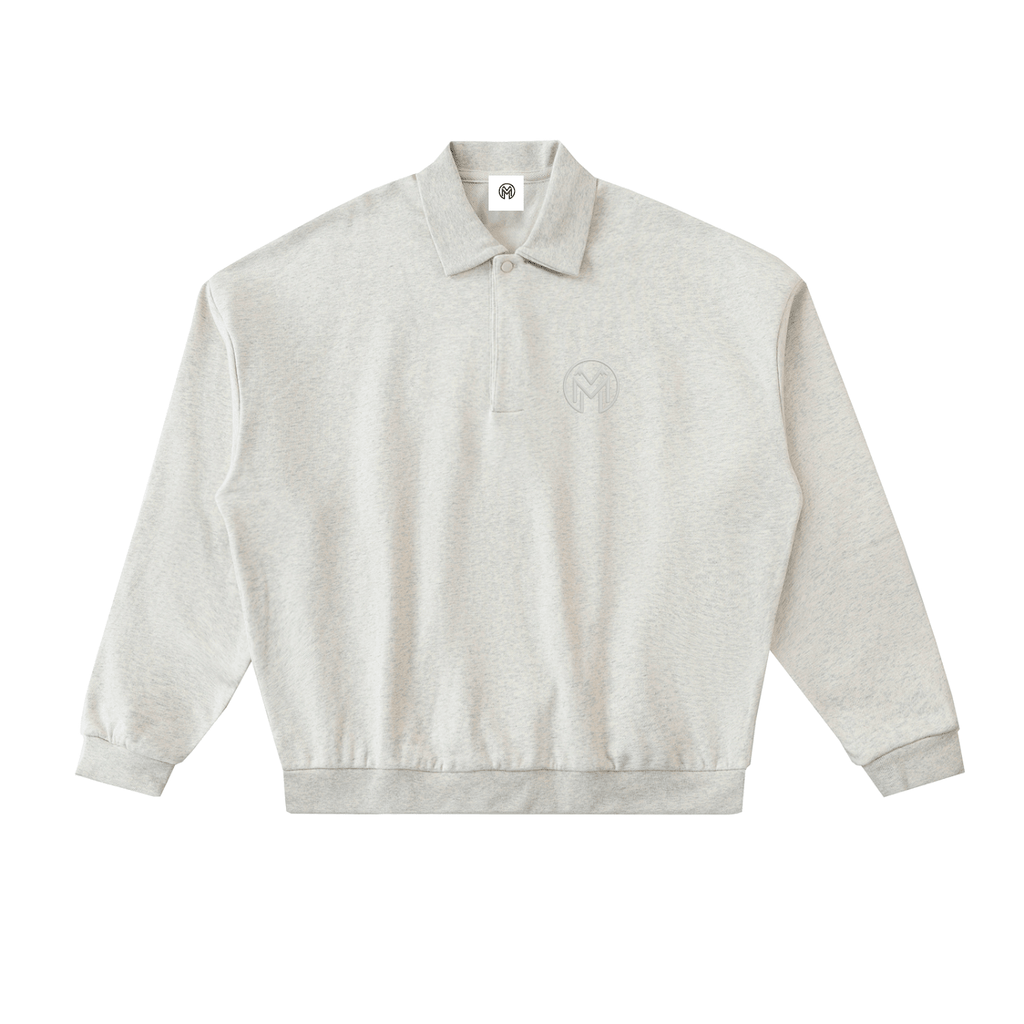 Montenégra Heavyweight Fleece Polo Sweatshirt - Oat White - Montenégra