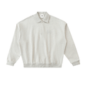 Montenégra Heavyweight Fleece Polo Sweatshirt - Oat White - Montenégra