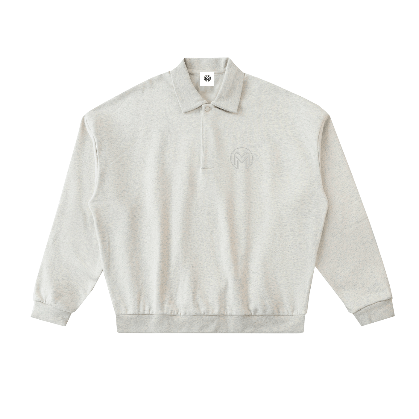 Montenégra Heavyweight Fleece Polo Sweatshirt - Oat White - Montenégra