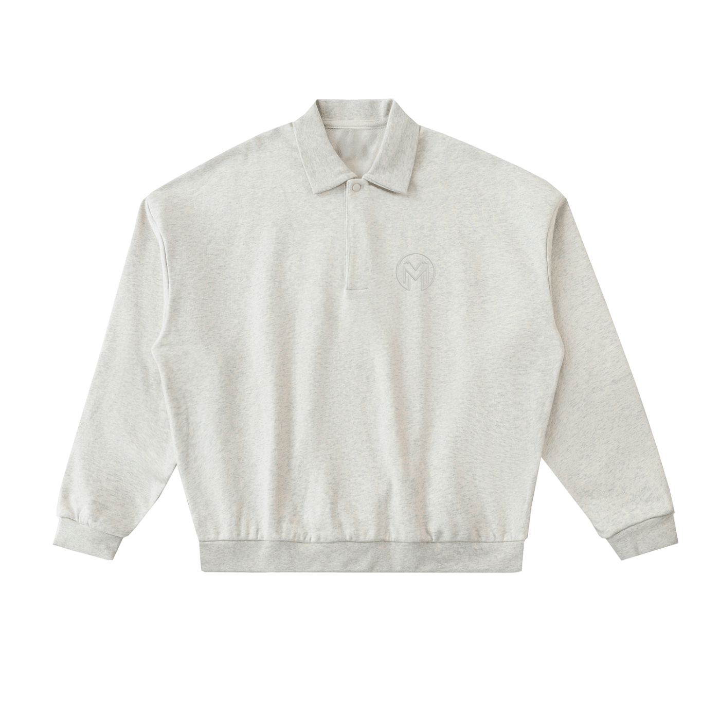 Montenégra Heavyweight Fleece Polo Sweatshirt - Oat White - Montenégra