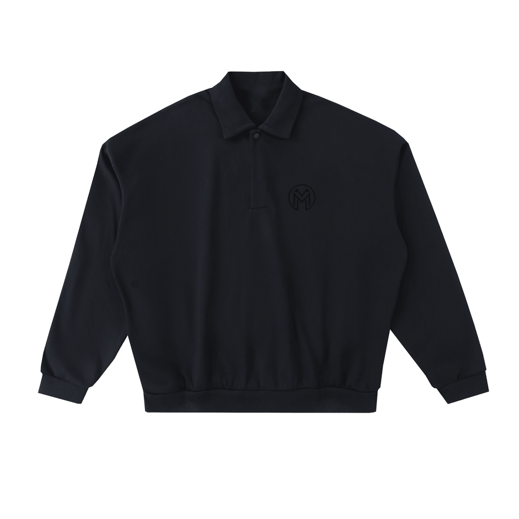 Montenégra Heavyweight Fleece Polo Sweatshirt - Premium Black - Montenégra