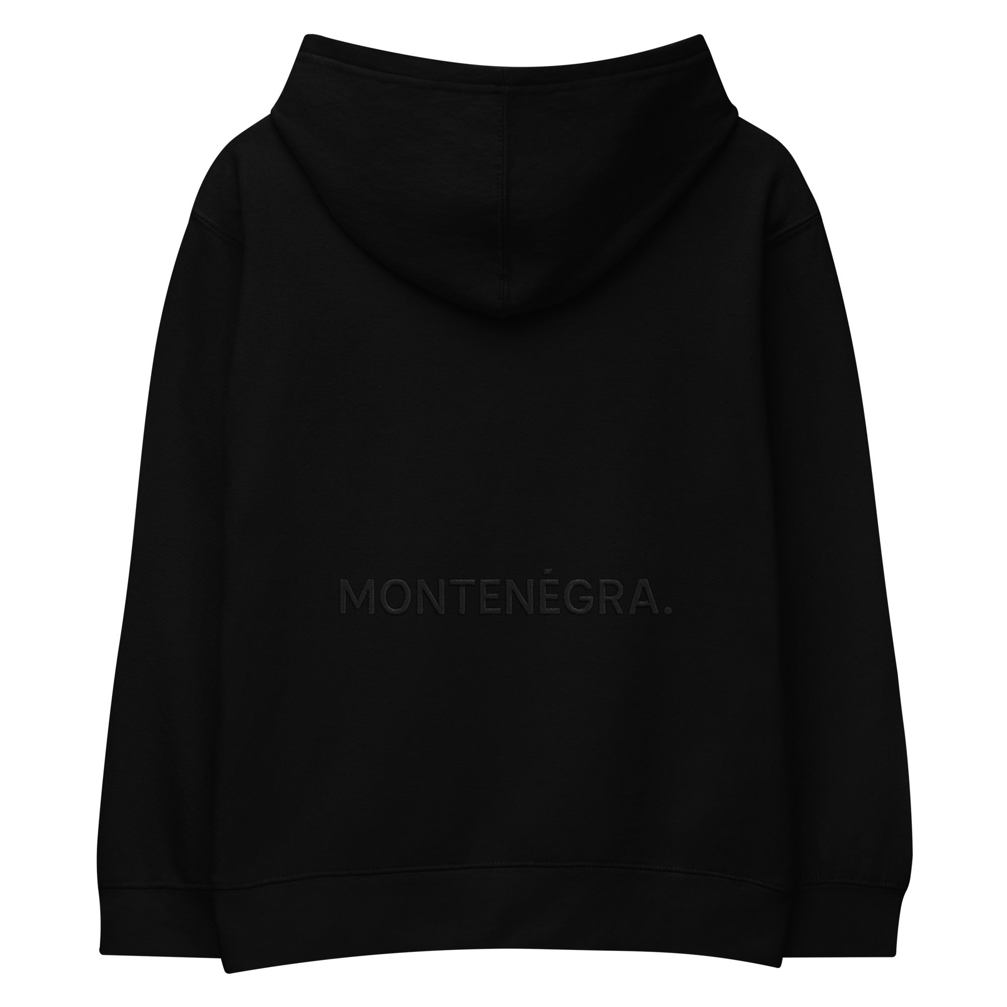 Montenégra Kids fleece hoodie - Premium Black and White - Montenégra
