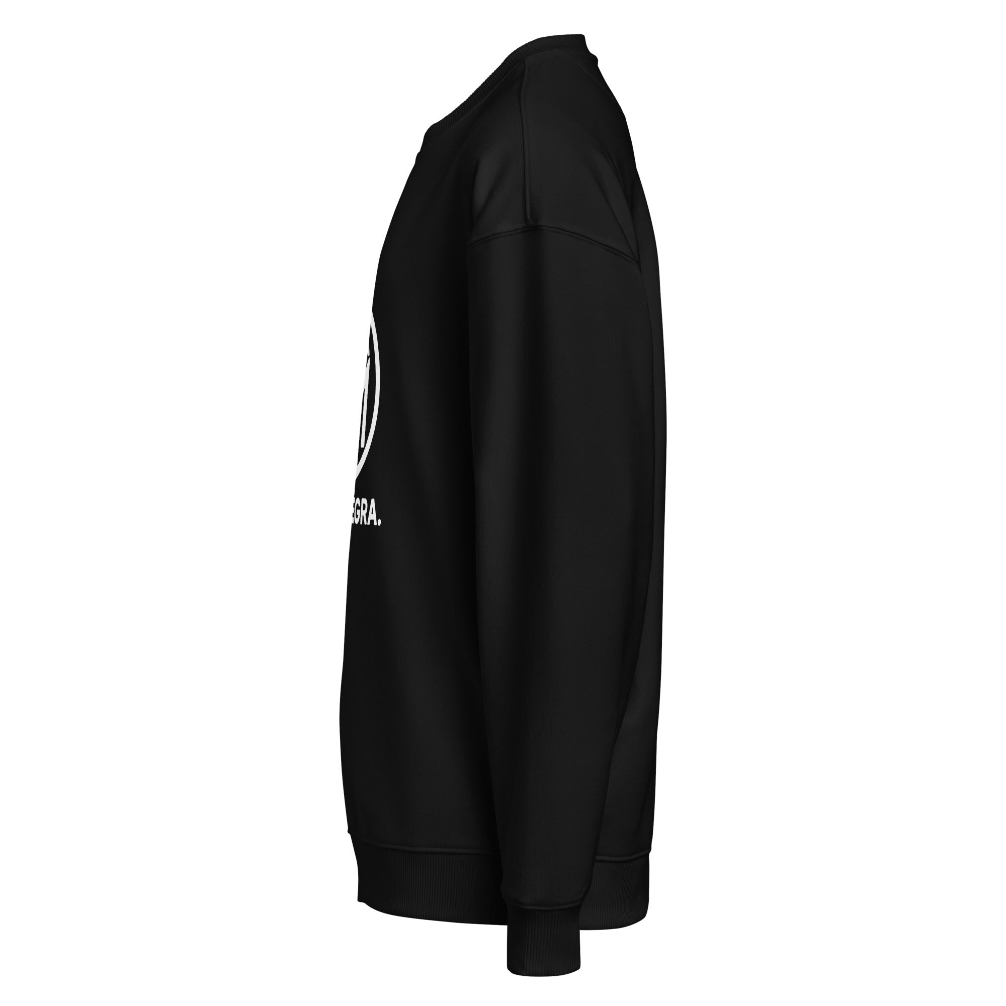 Montenégra Large Print organic oversized sweatshirt - Premium Black and White - Montenégra