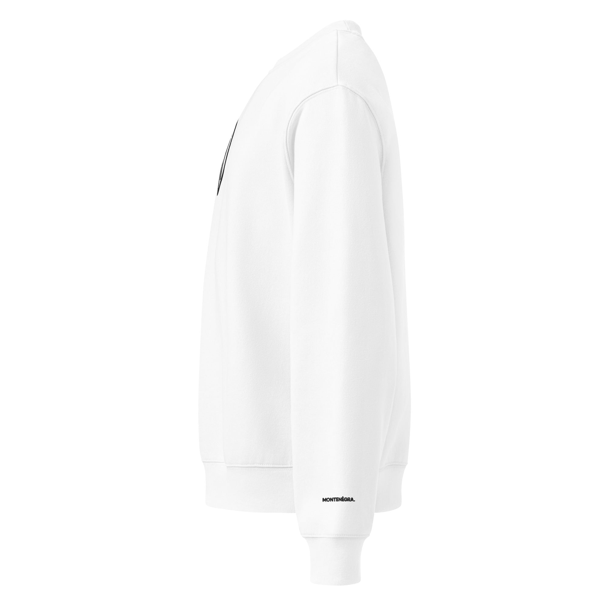 Montenégra oversized heavyweight sweatshirt - Silky White and Black - Montenégra