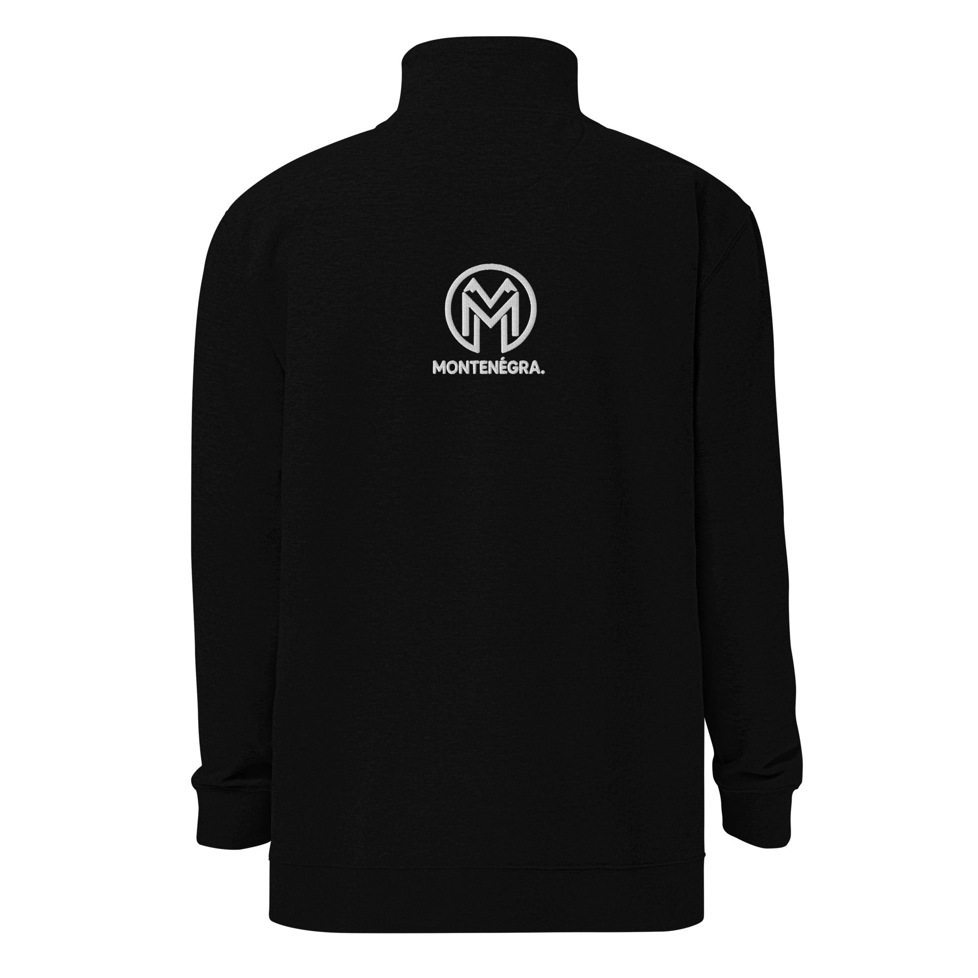 Montenégra Quarter Zip Fleece pullover - Premium Black and White - Montenégra