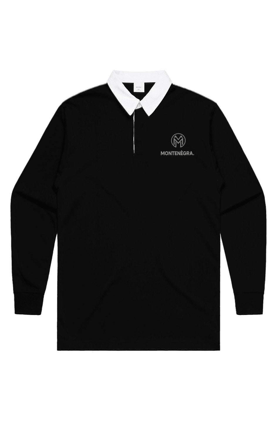 Montenégra Rugby Jersey - Premium Black and White - Montenégra
