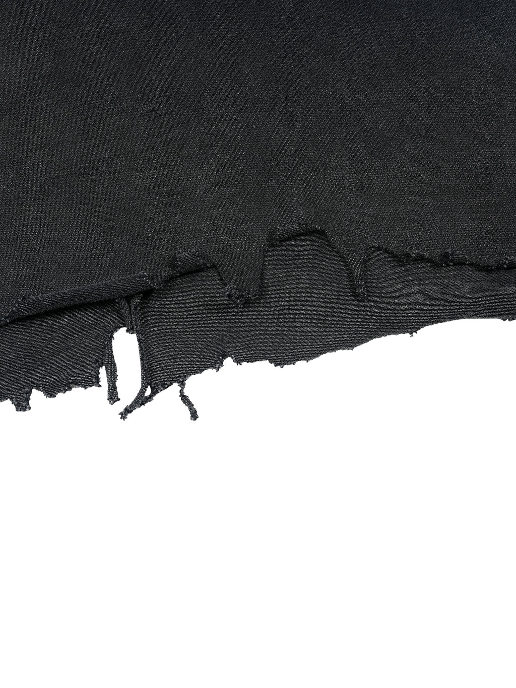 Montenégra Vintage Wash Boxy Distressed Hem T-Shirt - Washed Black and White - Montenégra