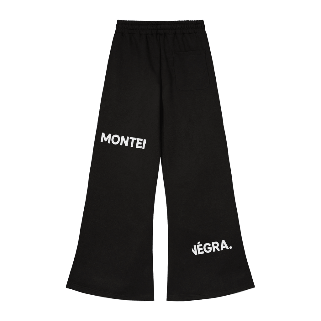 Montenégra Wide Leg Drawstring Sweatpants - Premium Black and White - Montenégra