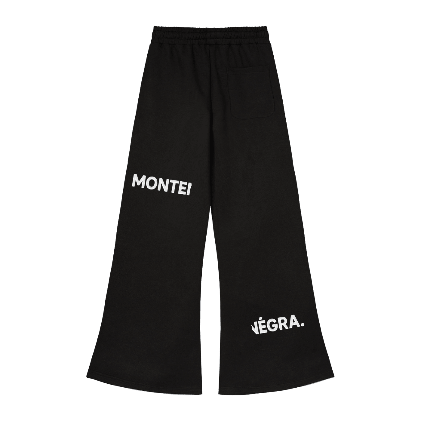 Montenégra Wide Leg Drawstring Sweatpants - Premium Black and White - Montenégra