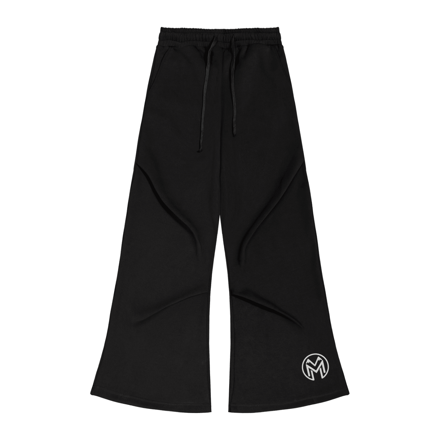 Montenégra Wide Leg Drawstring Sweatpants - Premium Black and White - Montenégra