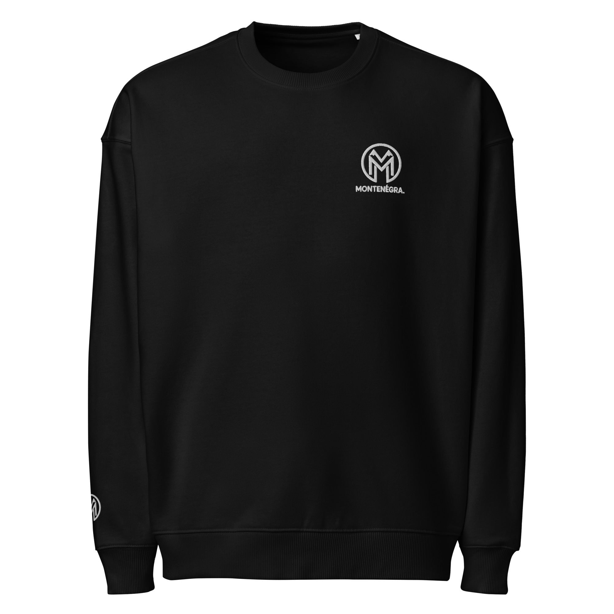Montrnégra organic oversized sweatshirt - Premium Black and White - Montenégra